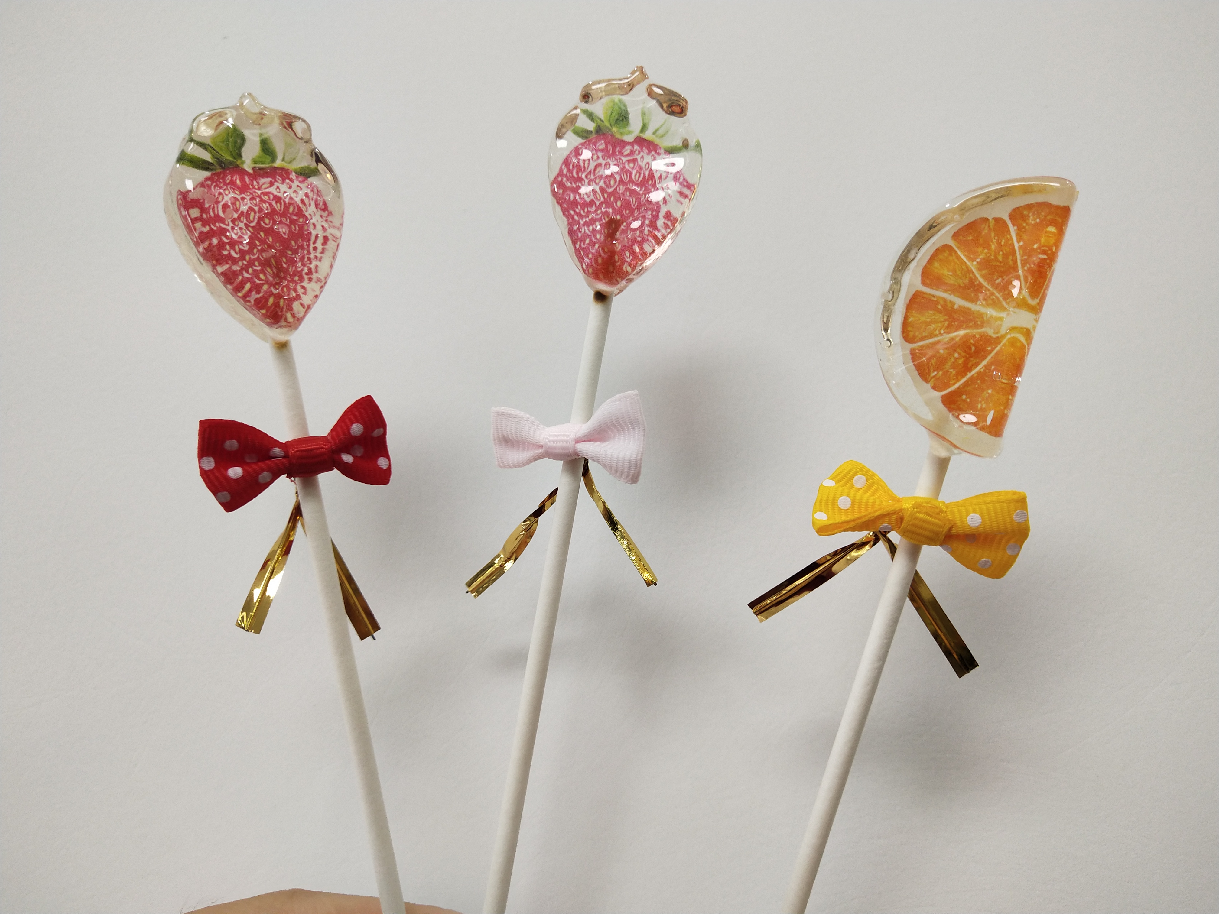 海吉亚水果图案水晶棒棒糖